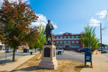 1. Dünya Savaşı anıtı Doğu Providence 'daki Taunton Plaza' da, Rhode Island RI, ABD. 