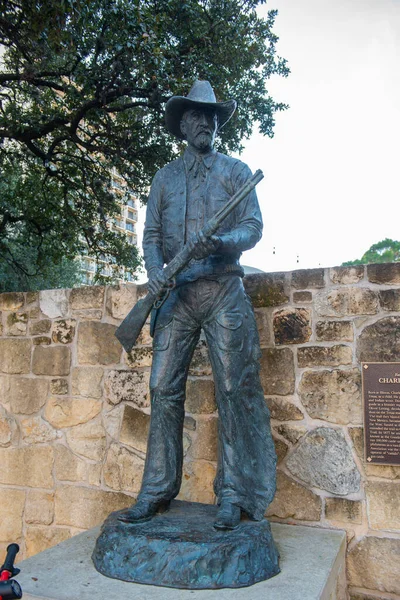 Statue Charles Goodnight Rancher Trailblazer Front San Antonio Museum Art — Stock Photo, Image