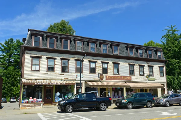 Historic Buildings Main Street Historic Center Concord Massachusetts Usa — 스톡 사진