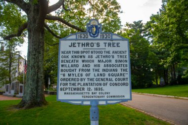 Jethro Ağacı, Binbaşı Simon Willard ve ortaklarının 1635 'te Kızılderililerden 10 km' lik bir arazi alanı satın aldıkları antik bir meşe ağacı.. 