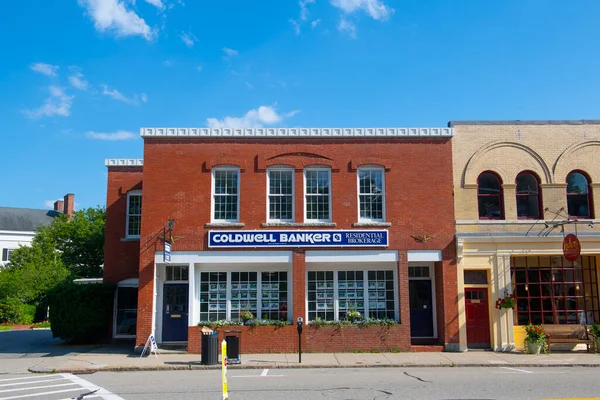 Historic Buildings Main Street Historic Center Concord Massachusetts Usa — стокове фото