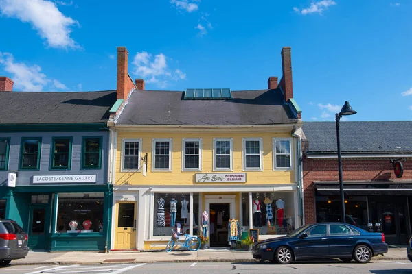 Historic Buildings Main Street Historic Center Concord Massachusetts Usa — стокове фото