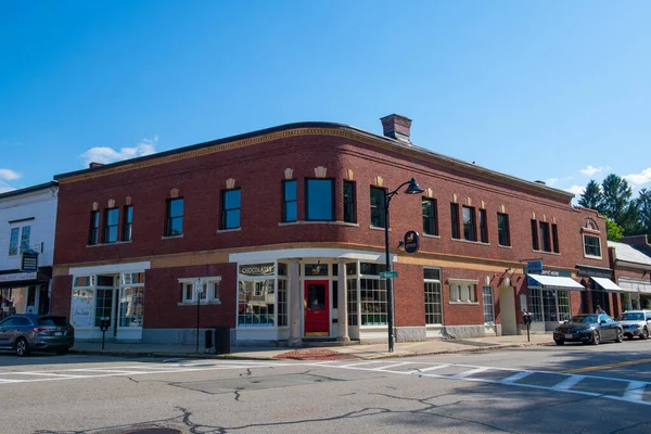 Historische Gebäude Der Main Street Historischen Zentrum Von Concord Massachusetts — Stockfoto