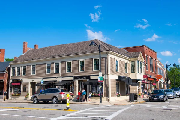 Edificios Históricos Main Street Centro Histórico Concord Massachusetts Usa —  Fotos de Stock