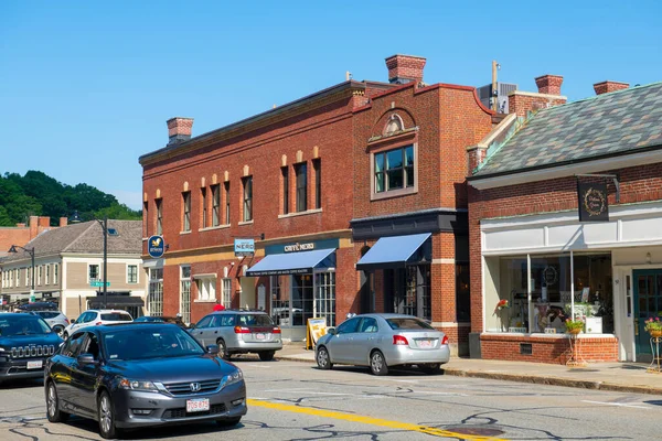 Concord Tarih Merkezi Massachusetts Abd Deki Ana Cadde Deki Tarihi — Stok fotoğraf