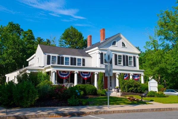 Historic House Great Road Historic Town Center Bedford Massachusetts Usa — 스톡 사진
