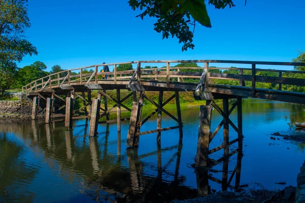 Old North Bridge Memorial Obelisk Minute Man National Historical Park — Stock Fotó