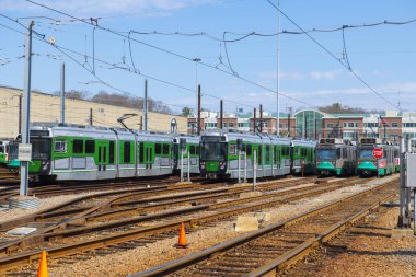Boston, Riverside Terminal İstasyonu, Newton, Massachusetts MA, ABD.