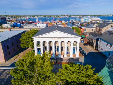 J.J. 'in hava görüntüsü. New Bedford Whaling National Historical Park, Massachusetts MA, ABD 'deki En İyi Banc ve Co.. 