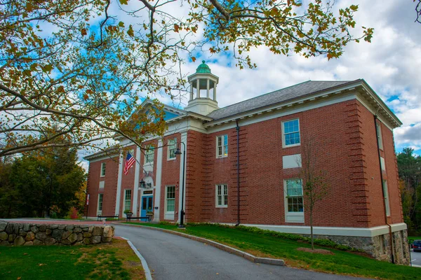 Lincoln Town Hall Lincoln Road Nel Centro Storico Lincoln Massachusetts — Foto Stock