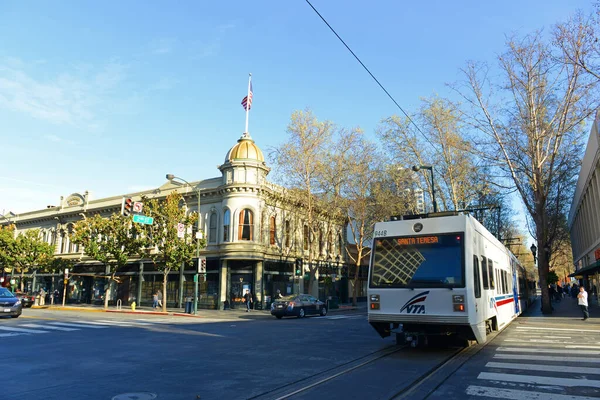 Santa Clara Valley Transportation Authority Vta Light Rail 2Nd Street — Φωτογραφία Αρχείου