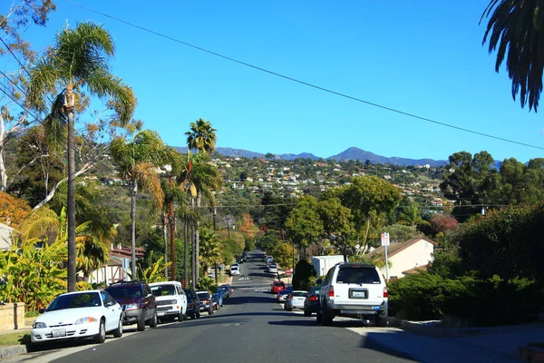 Historic Street Vicino Santa Barbara County Courthouse Con Santa Ynez — Foto Stock