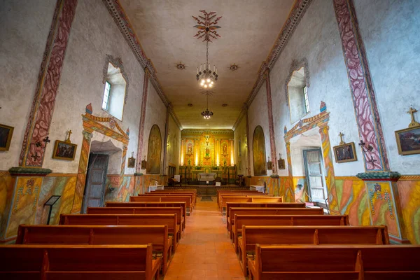 Interior Old Mission Santa Barbara Esta Iglesia Una Misión Estilo — Foto de Stock