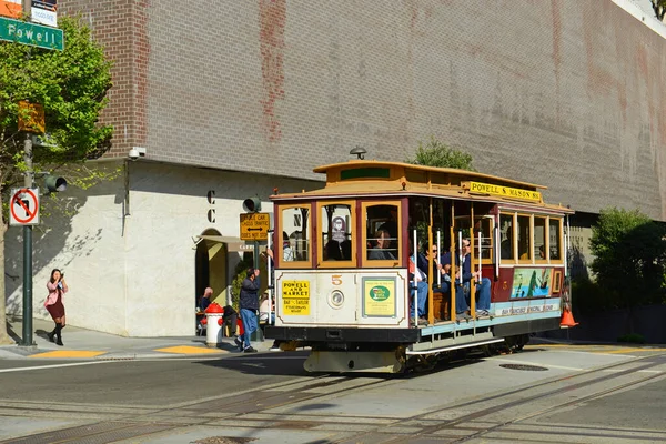 Cable Car Antiguo Powell Mason Line Powell Street California Street — Foto de Stock
