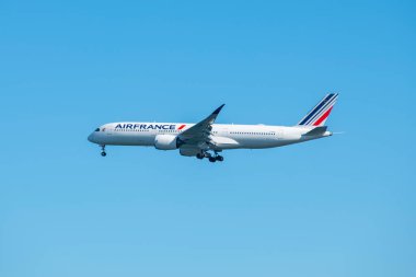 Air France Airbus 350-900 F-HUVR Boston Logan Uluslararası Havalimanı, Boston, Massachusetts MA, ABD. 