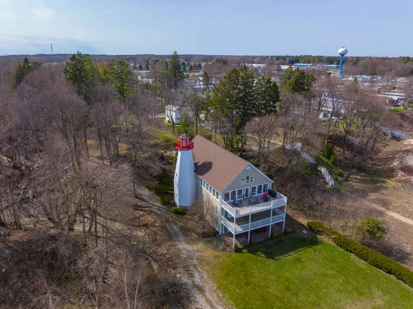 Huron Gölü 'ndeki tarihi deniz manzaralı bina. Lexington Köyü, Sanilac County, Michigan MI, ABD. 