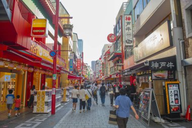 Kobe Çin Mahallesi Nankin Machi Kobe, Hyogo Bölgesi, Japonya. 