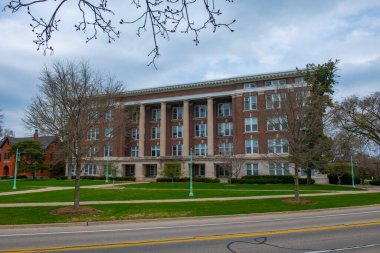 Michigan Eyalet Üniversitesi 'ndeki Tarım Salonu, Doğu Lansing, Michigan MI, ABD. Tarım Salonu, Tarım ve Tabii Kaynaklar Koleji 'nin evidir.. 