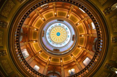 Michigan Eyalet Meclisi Tavanı. Bu bina Michigan Eyaleti 'nin yasama hükümeti, 100 N Capitol Bulvarı, Lansing, Michigan MI, ABD. 
