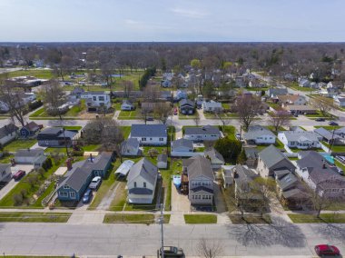 Huron Gölü kıyısındaki tarihi rıhtım manzaralı Port Huron, Michigan MI, ABD. 