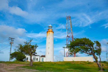 Tarihi Marley Vale, Saint Philip, Barbados 'taki Ragged Point Deniz Feneri.