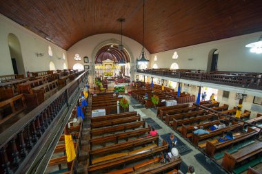 Bridgetown, Barbados 'un tarihi şehir merkezinde St. Michael' s Katedrali. Tarihi Bridgetown ve Garnizonu 2011 yılından bu yana UNESCO 'nun Dünya Mirasları Alanıdır..