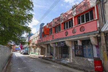 Historic commerical building on Spry Street in historic city center of Bridgetown, Barbados. Historic Bridgetown and its Garrison is a UNESCO World Heritage Site.