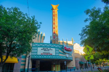 Brenden Tiyatrosu tarihi Modesto şehir merkezinde 1021. Cadde, Stanislaus County, Kaliforniya CA, ABD.