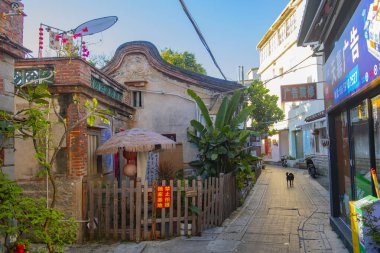 Zeng Cuo 'daki tarihi konut tarihi Xiamen Şehri' nde bir köy, Fujian Eyaleti, Çin.