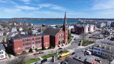 Kusursuz Gebelik Kilisesi - 15 Hawthorne Bulvarı 'ndaki Havarilerin Kraliçesi Mary, Salem, Massachusetts MA, ABD.