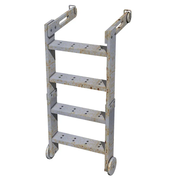 Metal ladder on white background.3D Rendering — Stock Photo, Image