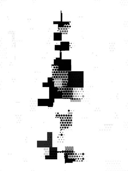 Siyah Beyaz Soyut Minimalizm Geometrik Sanatsal Poster Soyut Grafiksel Resim — Stok fotoğraf