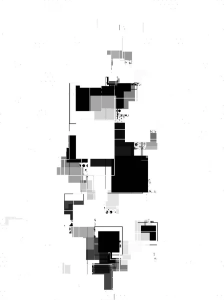 Schwarz Weiß Abstrakter Minimalismus Geometrisches Kunstwerk Poster Abstrakte Grafische Malerei — Stockfoto