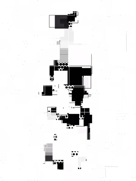 Černobílý Abstraktní Minimalismus Geometrické Kresby Plakát Abstraktní Grafické Malířství Pozadí — Stock fotografie