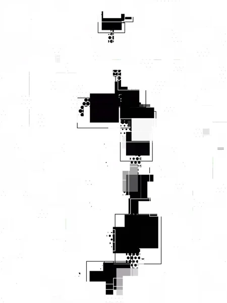 Černobílý Abstraktní Minimalismus Geometrické Kresby Plakát Abstraktní Grafické Malířství Pozadí — Stock fotografie