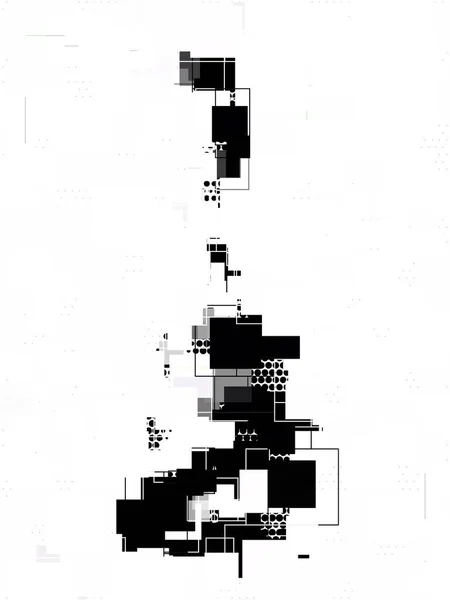 Svart Och Vitt Abstrakt Minimalism Geometriskt Konstverk Affisch Abstrakt Grafisk — Stockfoto