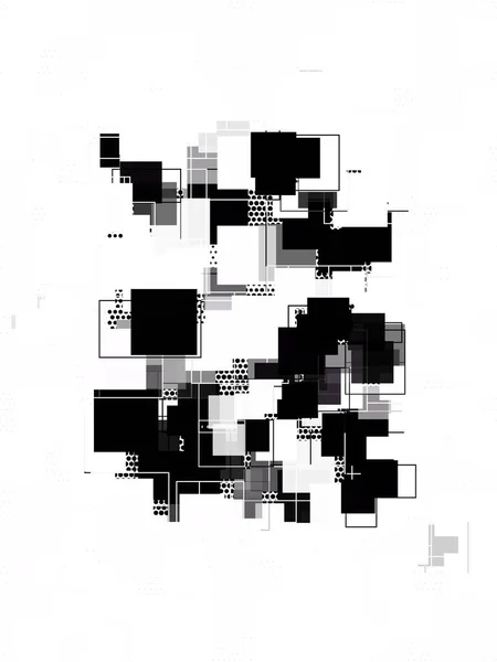 Svart Och Vitt Abstrakt Minimalism Geometriskt Konstverk Affisch Abstrakt Grafisk — Stockfoto