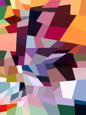 Grafiksel Soyut Resim Sanatı Arkaplan Dokuması, Soyut Renkli Geometrik Sanatsal Poster, Modern Kavramsal Sanat, Sentetik Vaporatik Poster Yazdırma, 3D Yapılandırma, 3D Resim, Soyut Resim