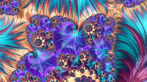 Kleurrijke Abstracte Caleidoscoop Achtergrond Mooie Fractal Animatie Textuur Ontwerp — Stockvideo