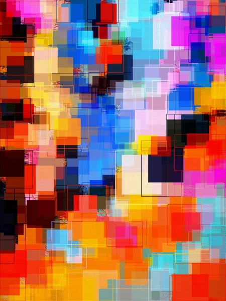 Affiche Art Géométrique Colorée Abstraite Peinture Graphique Abstraite Texture Fond Image En Vente