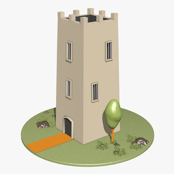 Cartoon Tower — Stock Photo, Image