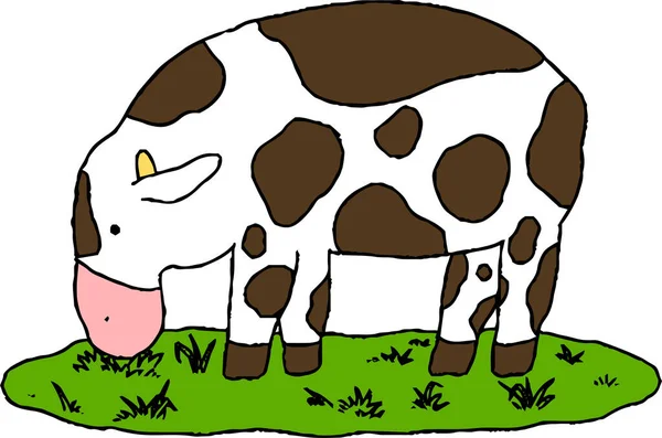 Esta Uma Ilustração Vaca Holandesa Pintada Mão Bonito —  Vetores de Stock