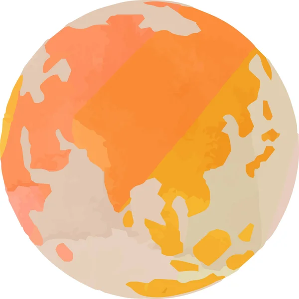 Esta Una Ilustración Warm Watercolor Illustration Earth — Vector de stock