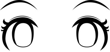 Bu, tek renkli şirin anime tarzı gözleri ve normal yüz ifadeleri olan bir resimdir. 