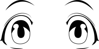 Bu, tek renkli şirin anime tarzı gözleri ve normal yüz ifadeleri olan bir resimdir. 
