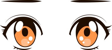 Bu normal zamanlardaki şirin anime tarzı gözlerin bir çizimi. 