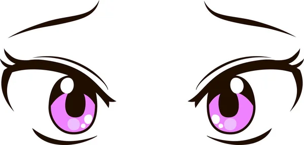 Esta Una Ilustración Lindos Ojos Estilo Anime Con Una Expresión — Archivo Imágenes Vectoriales