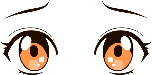 Esta Una Ilustración Lindos Ojos Estilo Anime Con Una Expresión — Archivo Imágenes Vectoriales