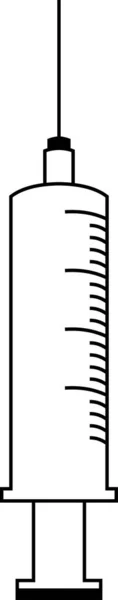 Ілюстрація Монохромного Простого Барвистого Шприца — стоковий вектор