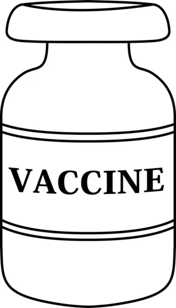 Dit Een Illustratie Van Het Monochrome Virus Preventief Vaccin — Stockvector